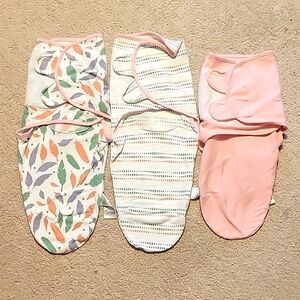 Baby girl velcro swaddles